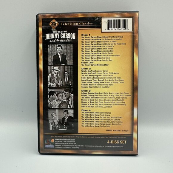 The Best Of Johnny Carson And Friends DVD Legends Series 35 Episodes - Picture 2 of 3
